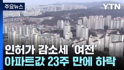 준공 늘었지만 인허가 감소...아파트값 23주 만에 하락 / YTN