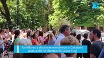 Familiares y docentes marcharon a Casación para pedir la libertad de Lucas Puig