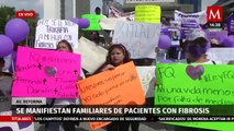 En CdMx, familiares de pacientes con fibrosis quística protestan por falta de medicamentos