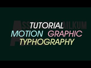 After Effect Tutorial Motion Graphic Typhography (indonesia)