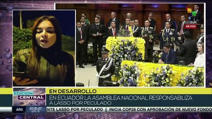 Asamblea Nacional de Ecuador responsabiliza a Lasso de peculado