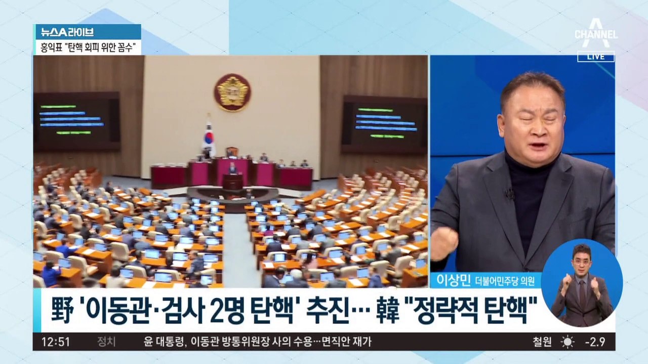 이동관, 탄핵안 처리 전 자진 사퇴…尹 대통령, 사의 수용