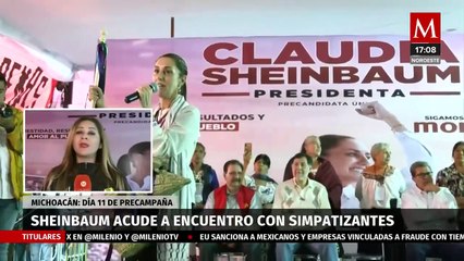 Claudia Sheinbaum realiza una gira de precampaña en Michoacán
