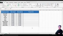 How to create progress bars in excel