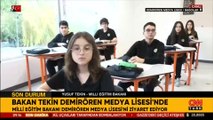 Milli Eğitim Bakanı Yusuf Tekin, Demirören Medya ve Teknoloji Mesleki ve Teknik Anadolu Lisesini ziyaret etti