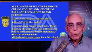 Wilcox and Leonardo Ice Cream and Yogurt Has Listeria Contamination