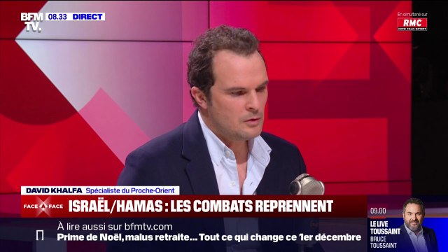 Israël/Hamas: La trêve, par définition, c'est très fragile , affirme David Khalfa, spécialiste du Proche-Orient