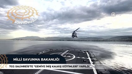 TCG Salihreis'te "gemiye iniş kalkış eğitimleri" yapıldı