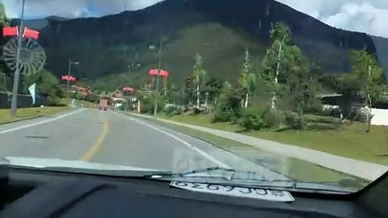 Beautiful view of National Highway 318 section in Linzhi, Tibet, China
