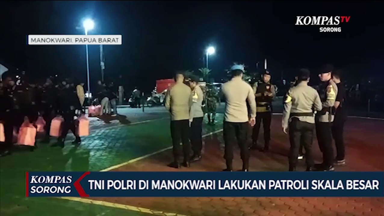 Antisipasi Gangguan Kamtibnas TNI Polri di Manokwari Patroli Skala Besar