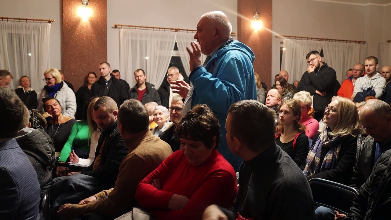 Protest mieszkańców przeciwko budowie wiatraków