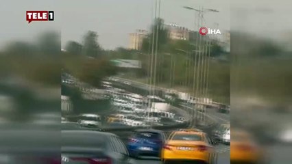 Otobanda ölümle burun buruna yolculuk