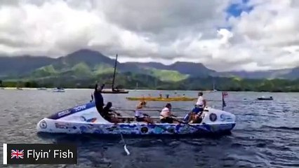 team flyin'fish finishing pacific row