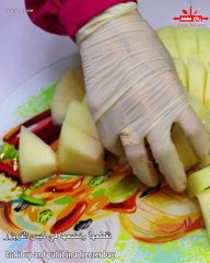 مشروب صيفي منعش بطريقة جديدة والطعم جدا شهي ضروري تجربوها عصير البطيخ الاصفر والبرتقال والدراق مع رباح محمد