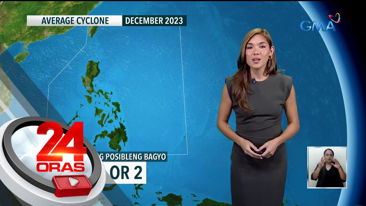 1 o 2 bagyo ang posibleng mabuo sa loob ng PAR ngayong Disyembre — PAGASA - Weather update today (December 1, 2023) | 24 Oras