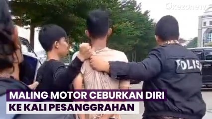 Maling Motor Ceburkan Diri ke Kali Pesanggrahan karena Takut Dihakimi Massa