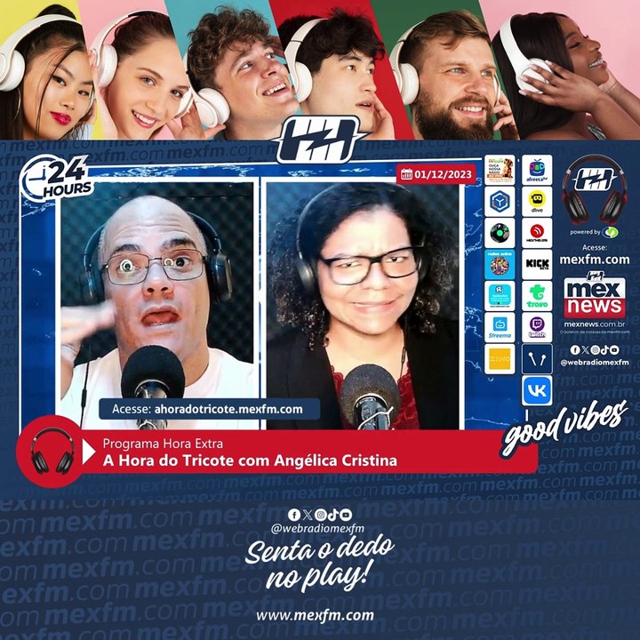 Quadro "A Hora do Tricote" na mexfm.com (01/Dez/2023) #ProgramaHoraExtra #Humor #Radio #mexfm #webradiomexfm #AHoraDoTricote