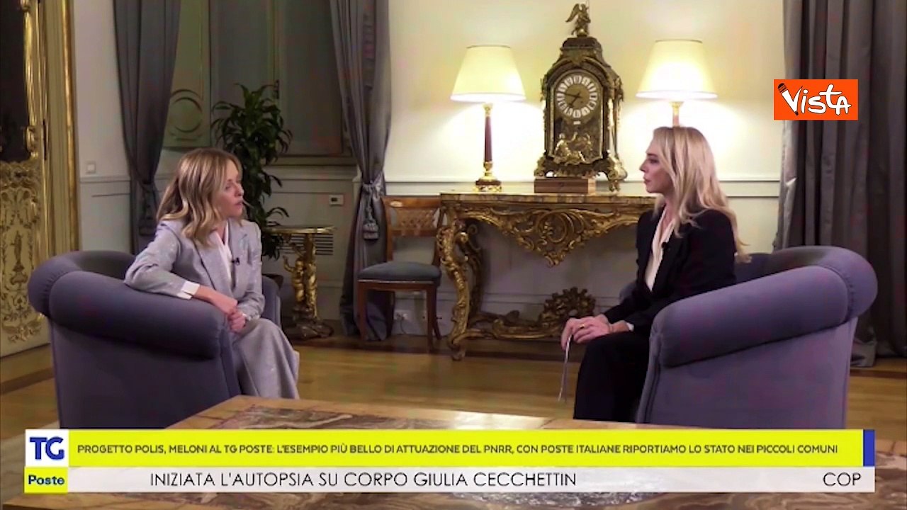 Meloni al Tg Poste: "Progetto Polis esempio virtuoso di realizzazione Pnrr"