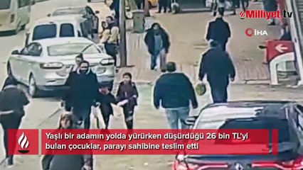 26 bin TL’yi bulan çocuklar parayı sahibine teslim etti
