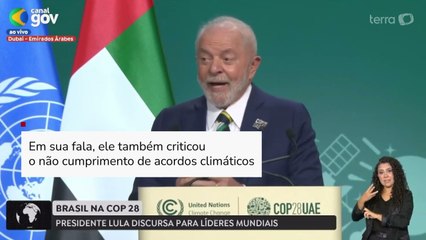 COP28: 1º discurso de Lula para líderes mundiais na conferência do clima em Dubai