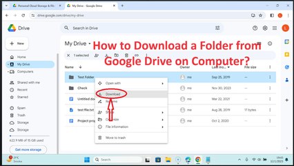 How to Download a Folder from Google Drive on Computer?