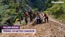 Akses Jalan 5 Desa Terputus Usai Tebing 30 Meter Longsor di Mamasa