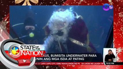 Santa claus, bumisita underwater para pakainin ang mga isda at pating | SONA
