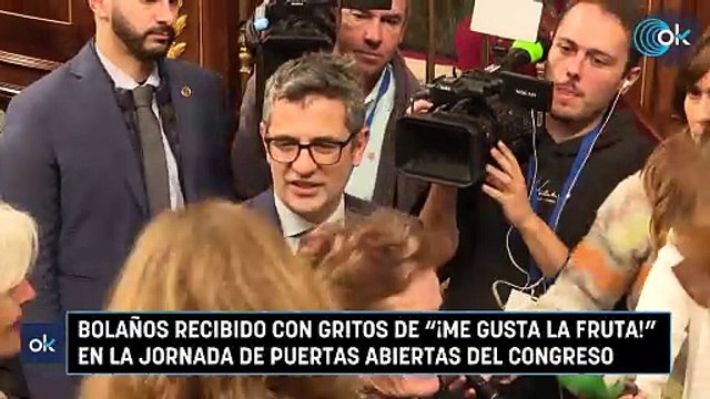 Bolaños recibido con gritos de ¡Me gusta la fruta! en la jornada de puertas abiertas del Congreso