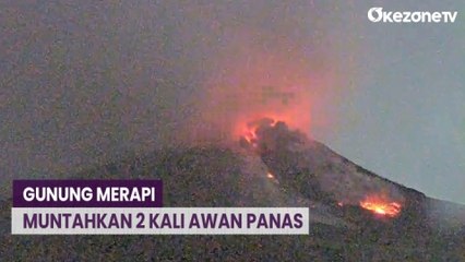 Terekam CCTV, Gunung Merapi Muntahkan 2 Kali Awan Panas