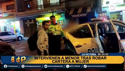 La Victoria: capturan a menor de edad que había robado la cartera a una mujer