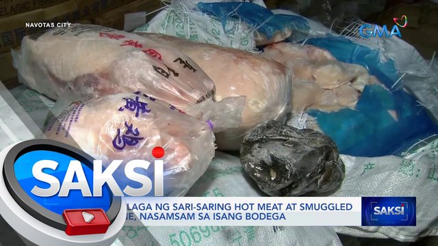 P40M halaga ng sari-saring hot meat at smuggled na karne, nasamsam sa isang bodega | Saksi