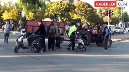 Kilis'te Traktöre Çarpan 2 Motosiklet Sürücüsü Yaralandı