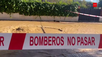 Inundaciones en Camarma de Esteruelas por el desbordamiento del arroyo Camarmilla