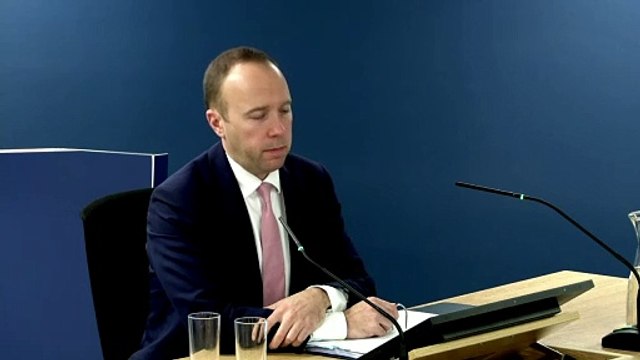 Matt Hancock gives evidence at Covid Inquiry