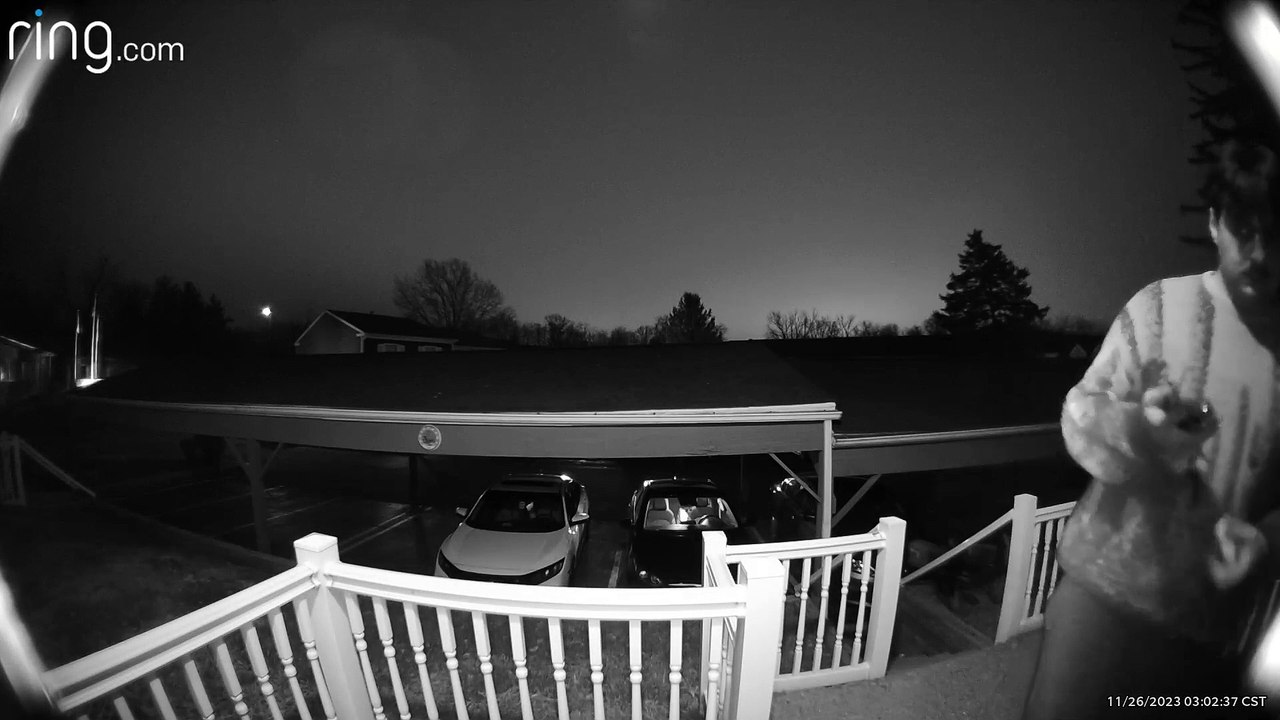 Doorbell Camera Captures Drunk Guy Falling Over Railing