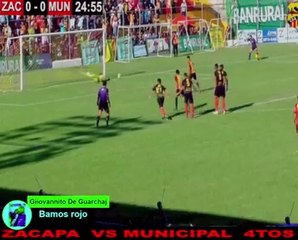 Zacapa vs Municipal 4to. Final Partido Ida Torneo Apertura 2023