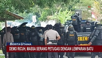 Massa Demo di Sorong Serang Petugas dengan Lemparan Batu, Tembakan Gas Air Mata Diluncurkan