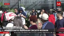 Trabajadores del Colegio de Bachilleres continúan con los bloqueos en Circuito Interior