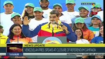 Venezuelan president speaks at closure of referendum campaign