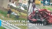 Aparatoso accidente; pipa de agua se queda sin frenos y hace carambola en la México-Toluca