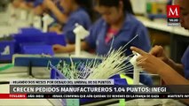 Crecen pedidos manufactureros del 1.04 puntos en México