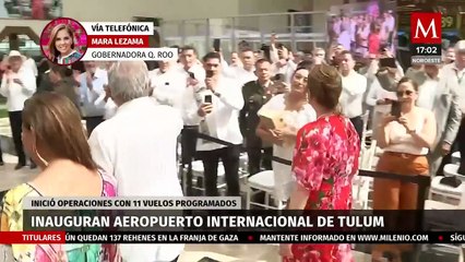 El presidente Manuel López Obrador inaugura el Aeropuerto Internacional de Tulum