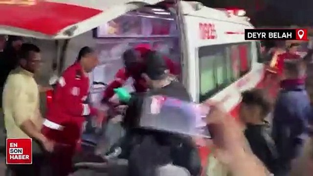 İsrail'in Gazze Şeridi'ne saldırılarında yaralananlar hastanelere getiriliyor