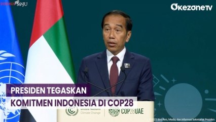 Descargar video: Pidato di COP28 Dubai, Presiden Jokowi Tegaskan Komitmen Turunkan Emisi Karbon dan Deforestasi