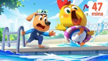 Safety in Swimming Pools| Safety Tips | Police Cartoon | Kids Cartoon | Sheriff Labrador | BabyBus
