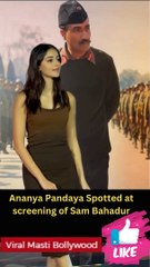 Ananya Pandaya Spotted at screening of Sam Bahadur