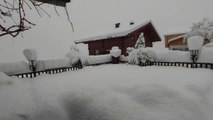 Schnee, Heute Nacht ca. 70cm Neuschnee in Mittersill gefallen