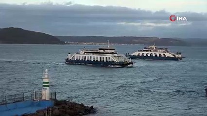 Bozcaada ve Gökçeada’ya feribot seferlerine fırtına engeli