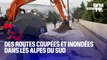 Les images des dégâts des intempéries dans les Alpes du Sud, où plusieurs routes sont coupées et 4.300 foyers sont privés d'électricité