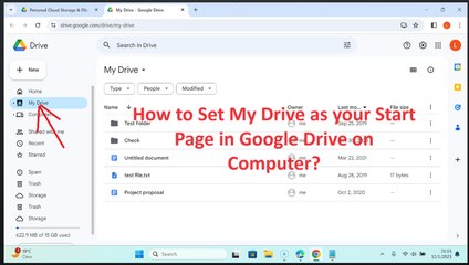 How to Set My Drive as your Start Page in Google Drive on Computer?